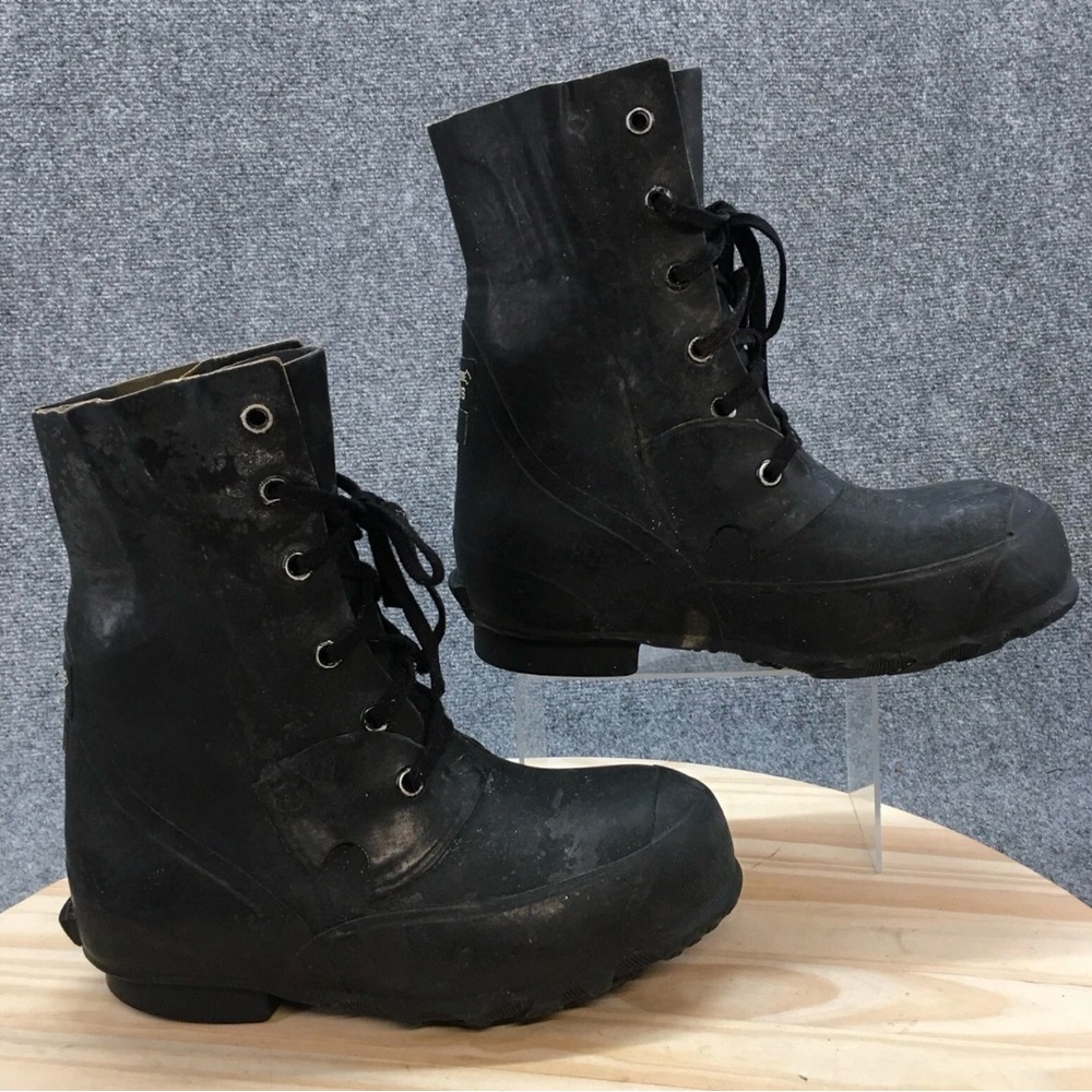 Vintage Black Hood US Military Cold Waterproof Boots. Men’s 7W